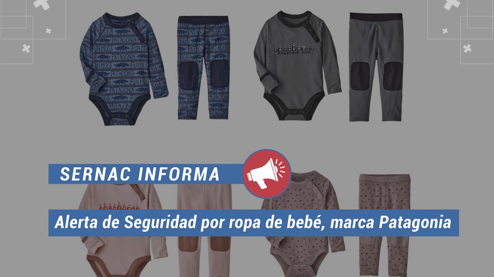 Marca de ropa Patagonia informó Alerta de Seguridad por ropa de bebé ante riesgo de asfixia